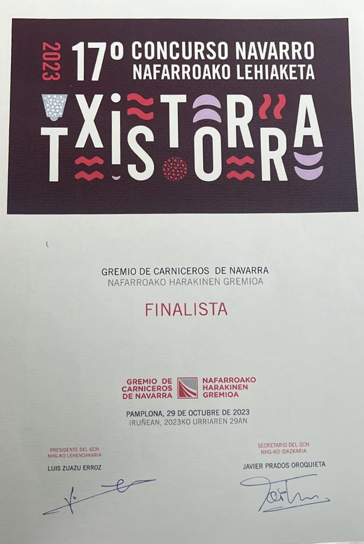 Finalistas en el 17 concurso Navarro de txistorra 2023