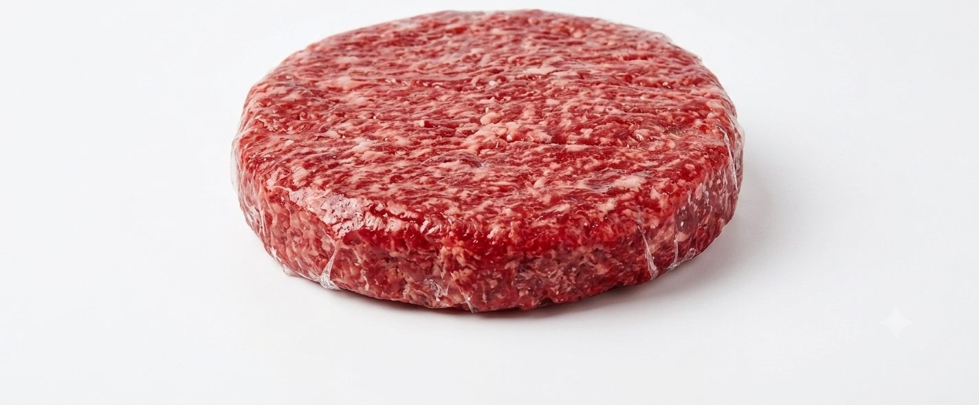 Burger de Vaca — Elaborada con carne magra de ternera seleccionada, muy jugosa y condim